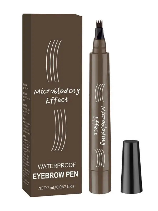 Four Forked Wild Eyebrow Pen 4 Point Pencil Waterproof Fork Tip Qme