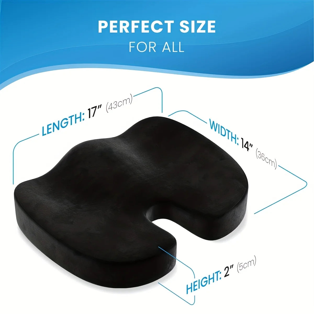 Office Chair Seat Back Cushion Memory Foam-like Support Removable Qme