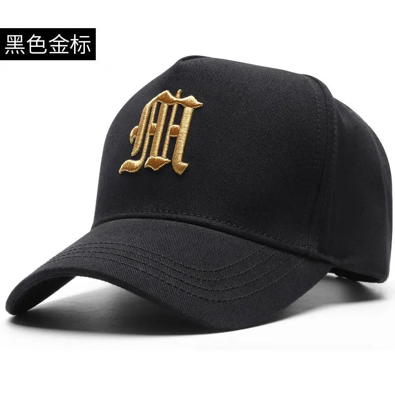 Big Head Circumference Hat Korean Version Shows Face Small Baseball Qme Gold