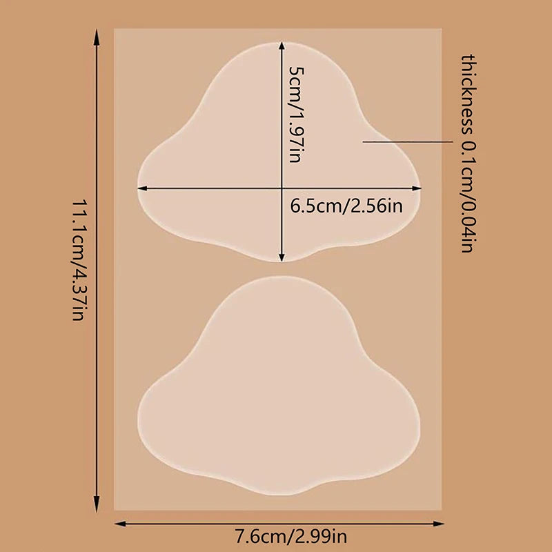 1Pair Board Invisible Transparent Anti-friction Heel Sticker Qme onesize