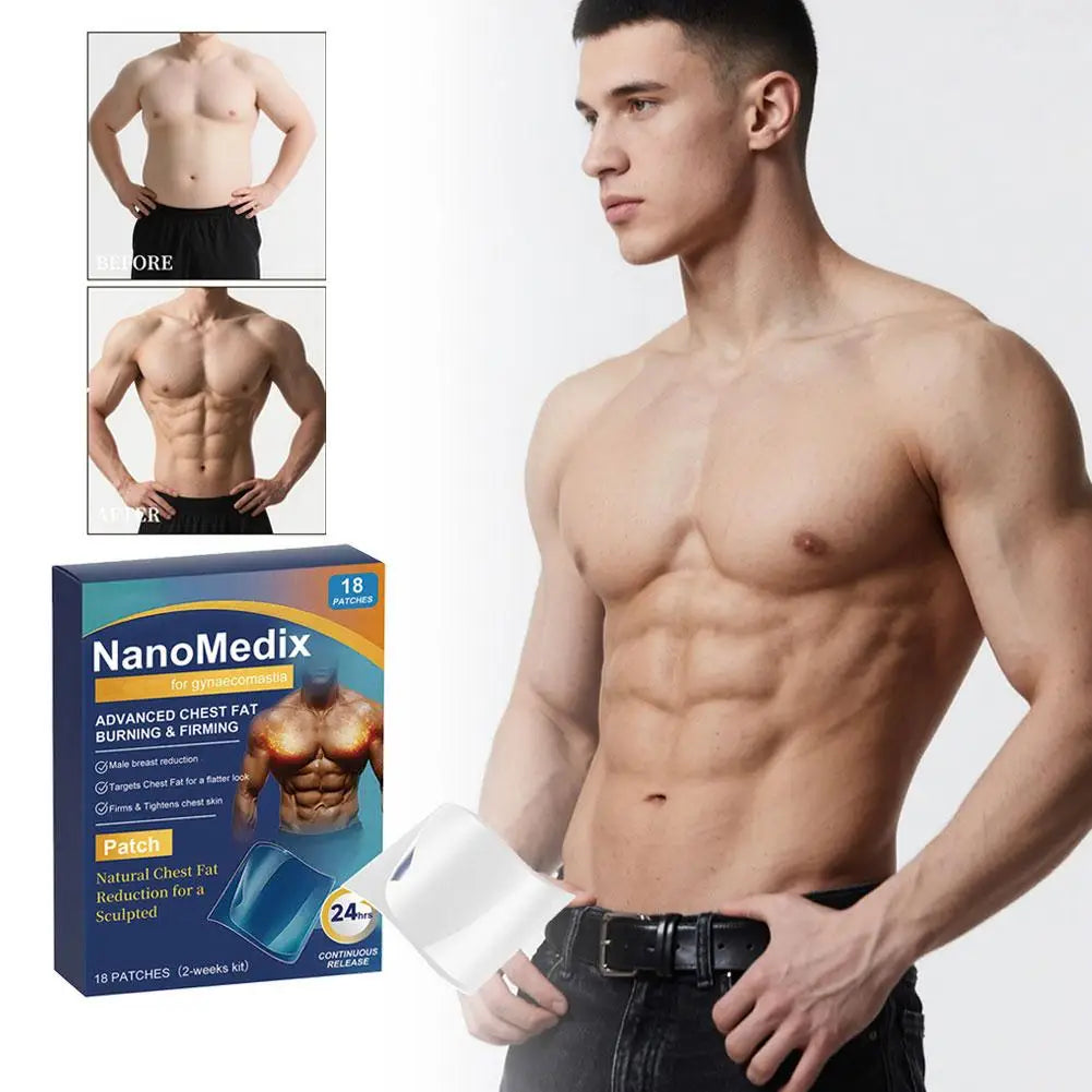 Men Body Care Patches Tighten Muscle Strengthening Skin-Friendly Breathable Comfortable Daily Care 18Patches Qme
