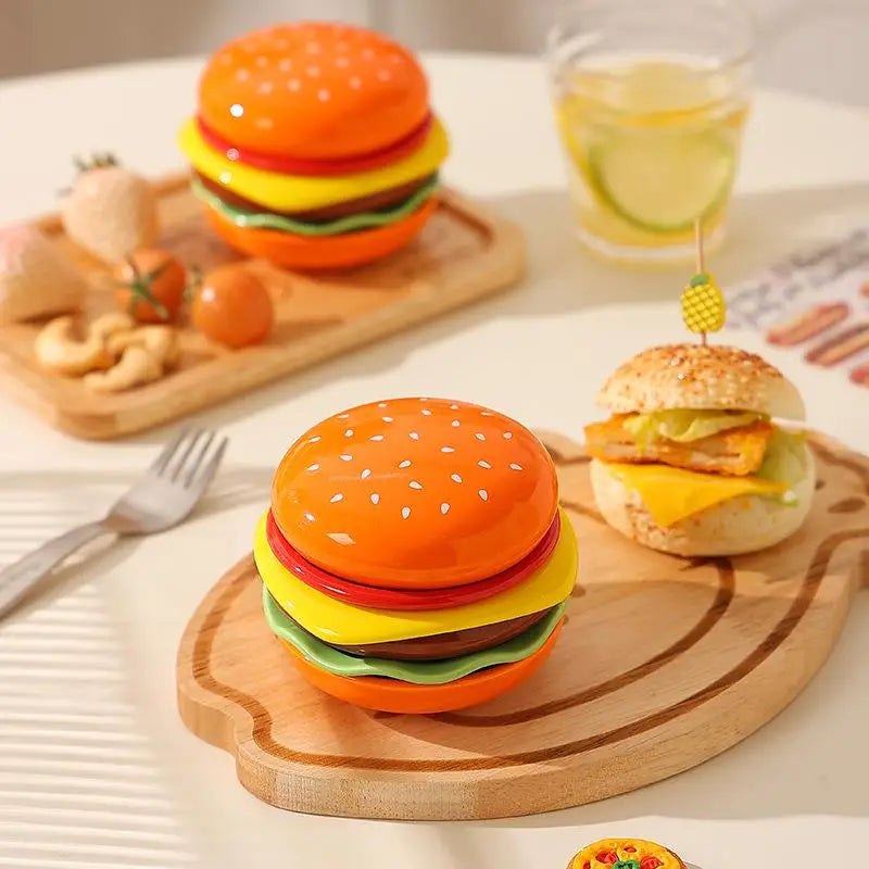 Stackable Hamburger Plate Burger 6 Layers Mini Dinner Value Bone Spit Qme