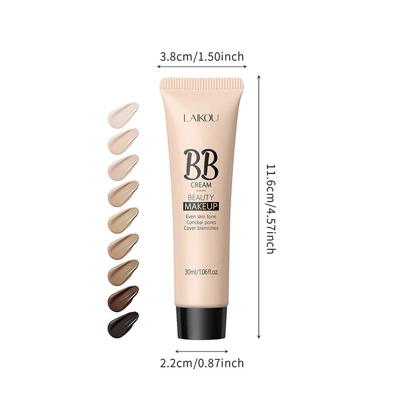 BB Cream Base Makeup Long Lasting Waterproof Brighten Skin Tone Cover Blemishes 30ml Concealer Foundation Liquid Face Makeup Qme