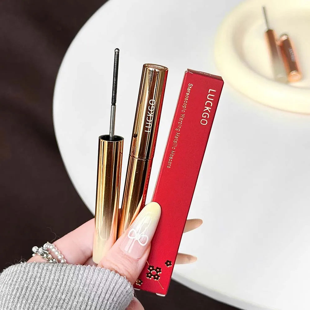 LUCKGO 3D Curling Metal Mascara Waterproof Long-lasting Ultra-fine Qme