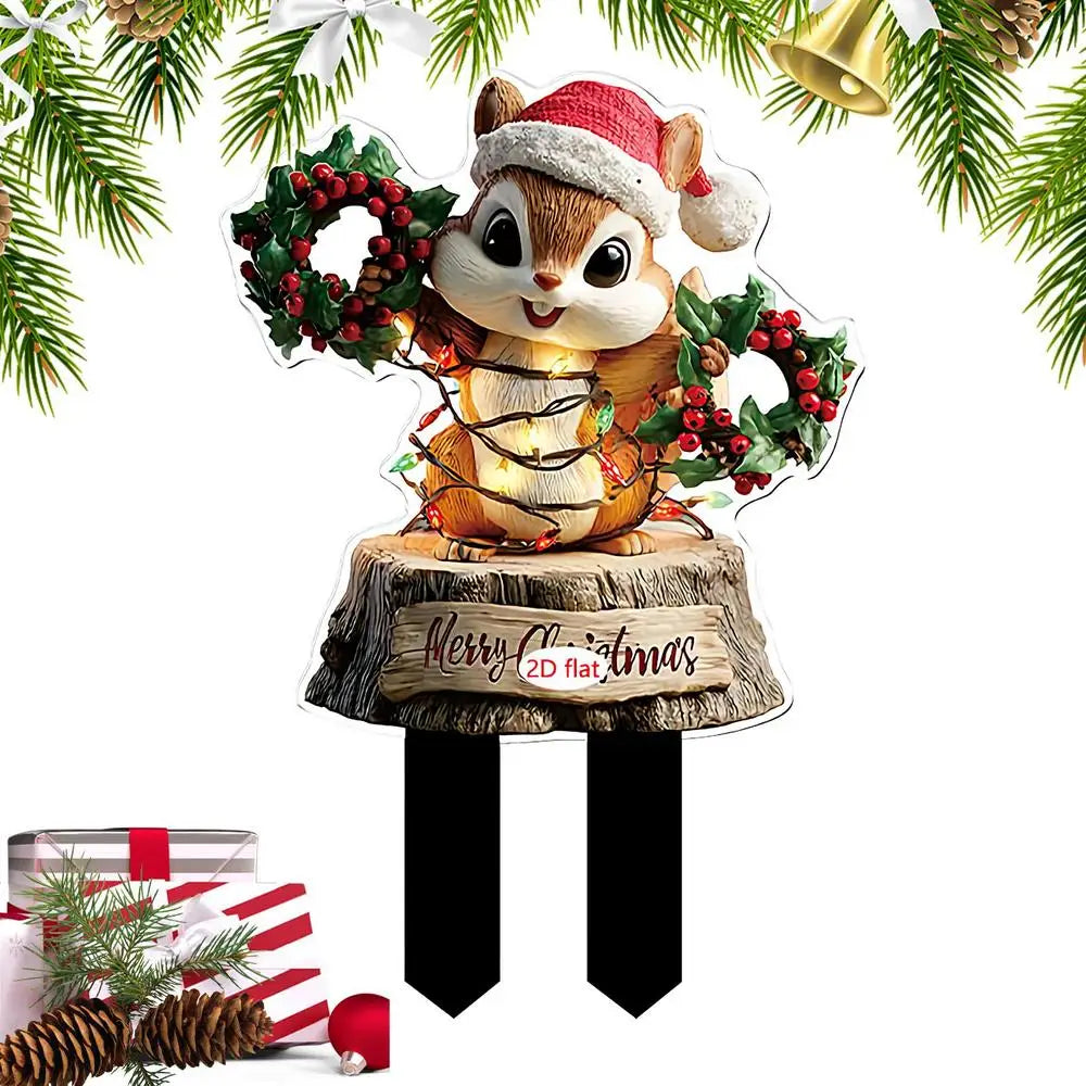 Christmas Yard Stake Decoration Decorative Garden Stakes Decor 2D Qme SCD7542 China Mainland