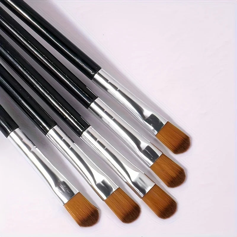 Eyeshadow brushes, mini makeup brushes, flat-head eyeshadow sticks, professional nail art brush sets Qme