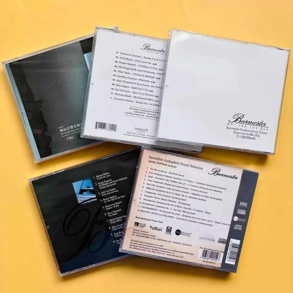 High-Resolution Hi-Fi Test 5CD Set, Featuring Audiophile Recordings, Professional Tuning Reference, Presenting Musical Details Qme