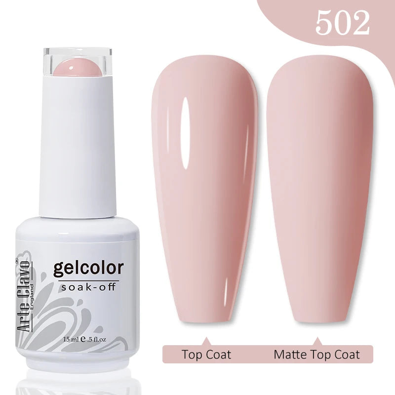 Arte Clavo Gel Nail Polishes Pink Nude Hybrid Lak Manicure