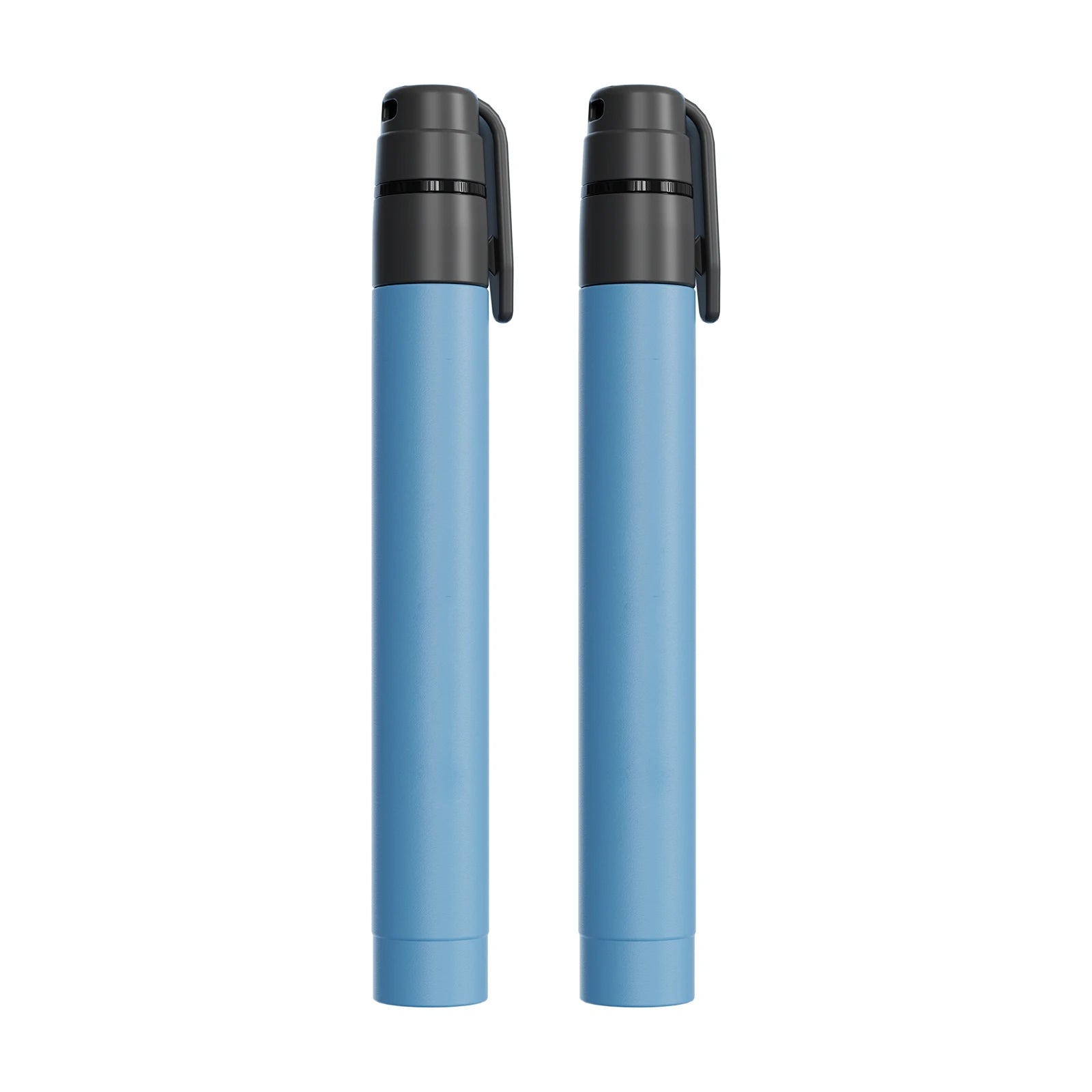 Outdoor Mini Water Filter Straw Emergency Portable Water Filtration System for Camping Hiking Travel 1/2/3/4pcs Qme 2PCS Blue China Mainland