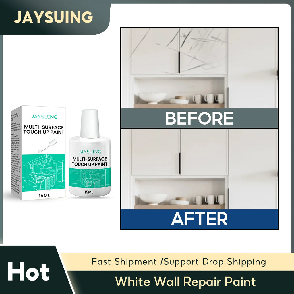 White Wall Repair Paint Graffiti Covering Hole Peeling Gap Crack Repair Paint Valid Mouldproof Quick-Drying Wall Mending Agent Qme