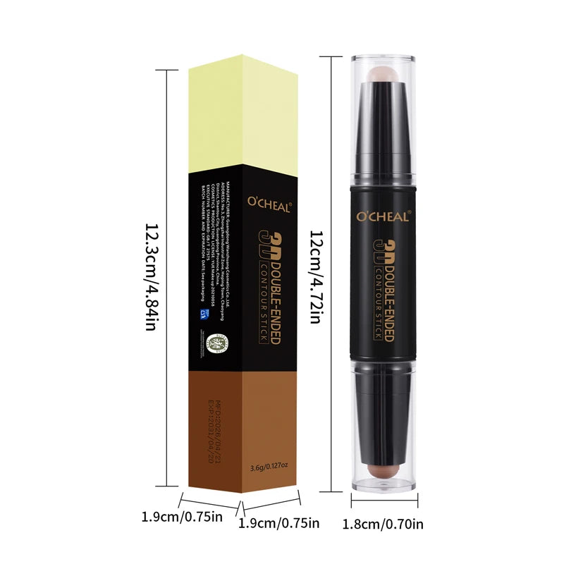 Double Headed 3D Grooming Stick Waterproof Sweat Resistant Qme