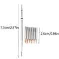 Quick Change Soldering Iron Tip Heating Core Replacement Pointed Tip For Mobile Phone Flying Wire Repair Electronics Tool Kit Qme Silver