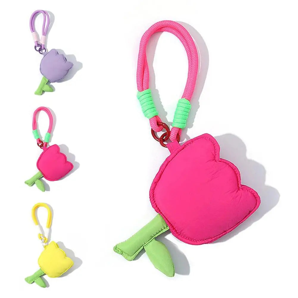 Tulip Shape Bluetooth Storage Bags Coin Purse Earphone Cases Small Qme