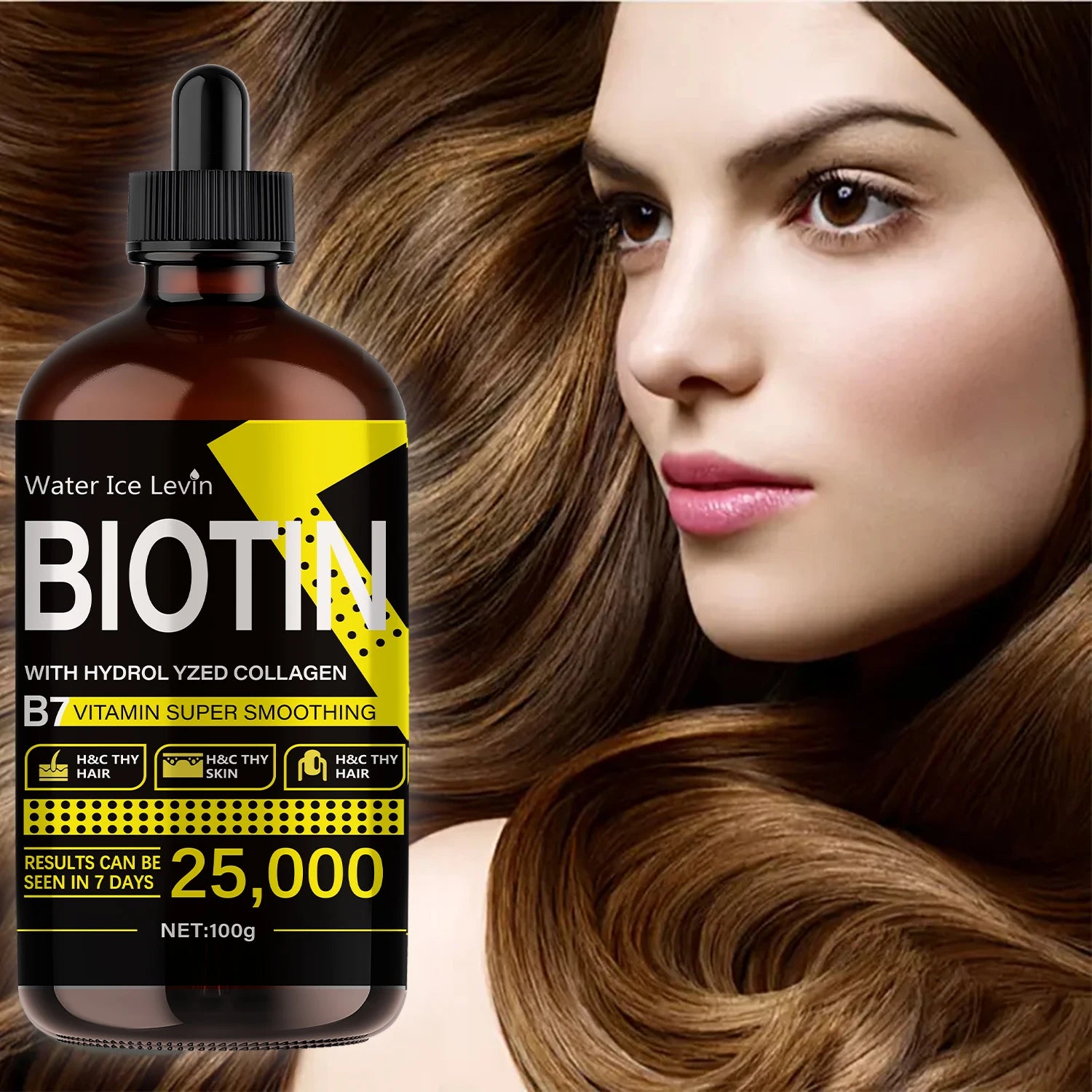 Biotin Hair Oil - Pure Liquid Vitamins for Hair Care, Adds Shine to Hair - Unisex Qme
