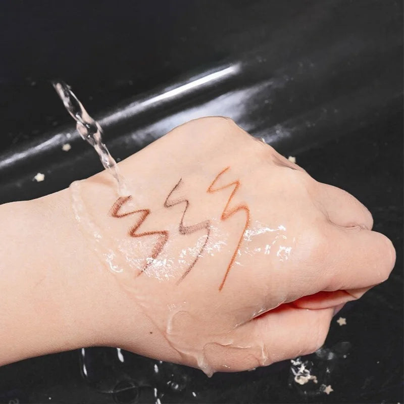6-color Waterproof Dual-ended Eyebrow Pencil Brush Matte Look Brow Qme
