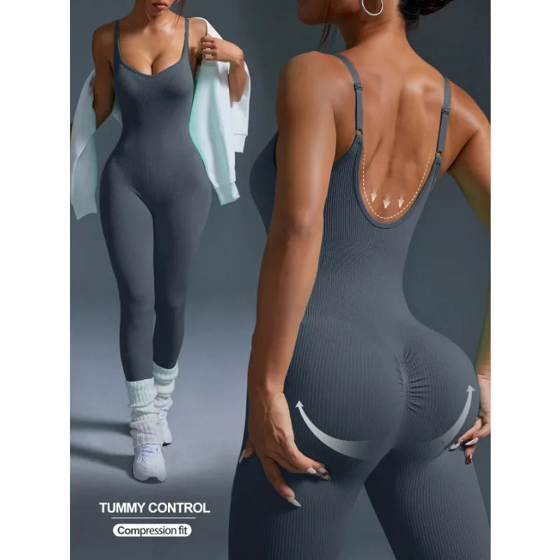 One-piece Yoga Suit Women Slim Shoulders Beautiful Back Running Qme