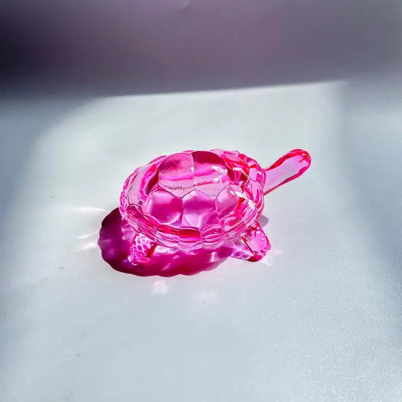 Glass Simulation Small Turtle Ornaments Glass Golden Turtle Home Fish Tank Landscaping Auspicious Decorations Qme A14