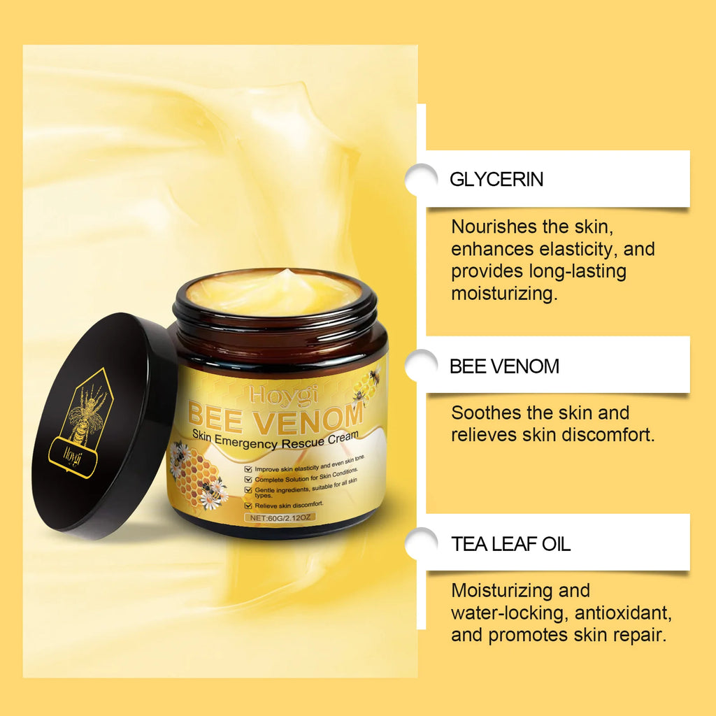 Bee Venom Face Cream Firming Lifting Soothing Lighten Redness Repair Damaged Skin Strengthen Barrier Brighten Nourish Body Cream Qme