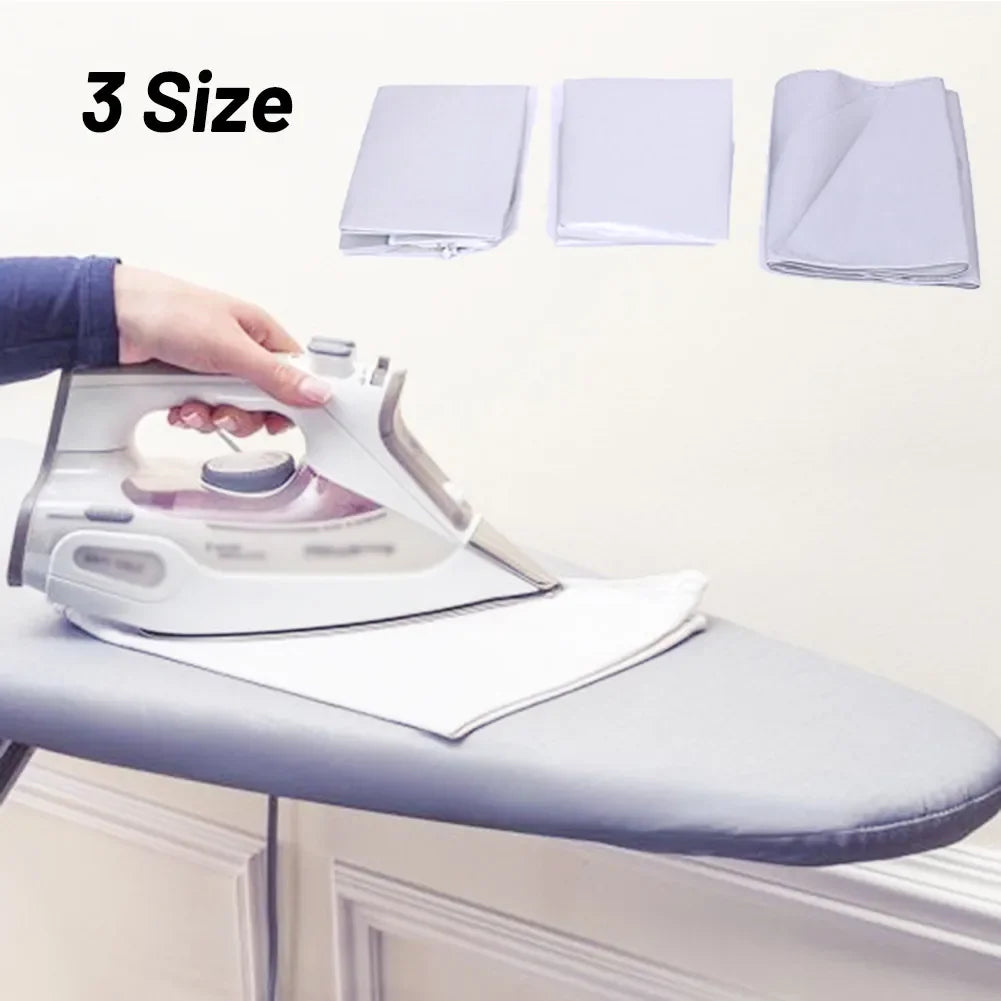1pc Ironing Board Cover Coated Thick Padding Heat Resistant Scorch Pad Cotton Silver Dust-proof Dirt-proof Household Merchandise Qme