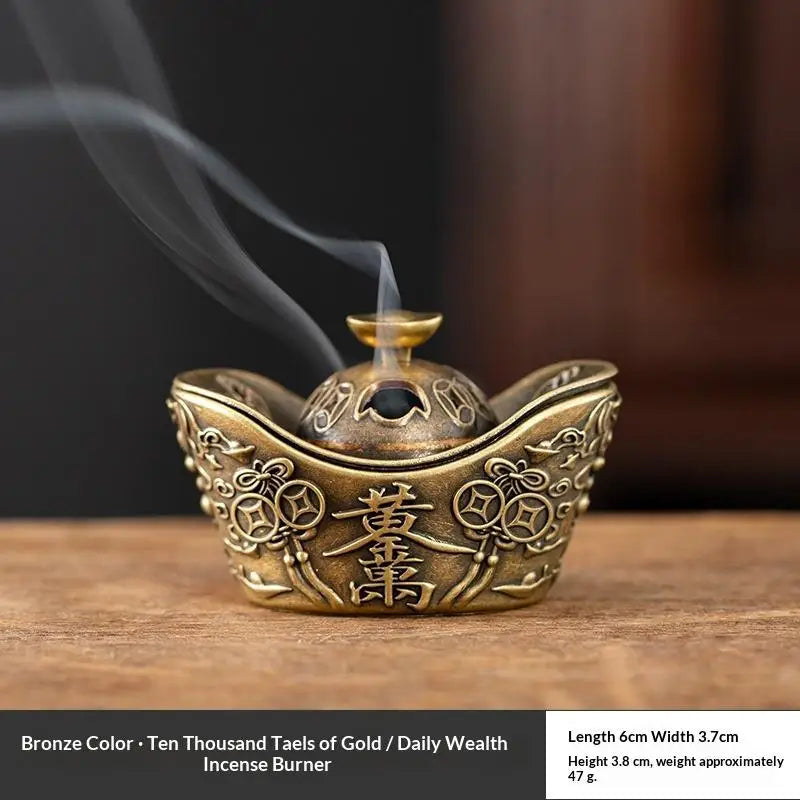 Buddhist Utensils Incense Burner Incense Censer Alloy Sandalwood House Furnishings Home Office Decoration Qme Bronze
