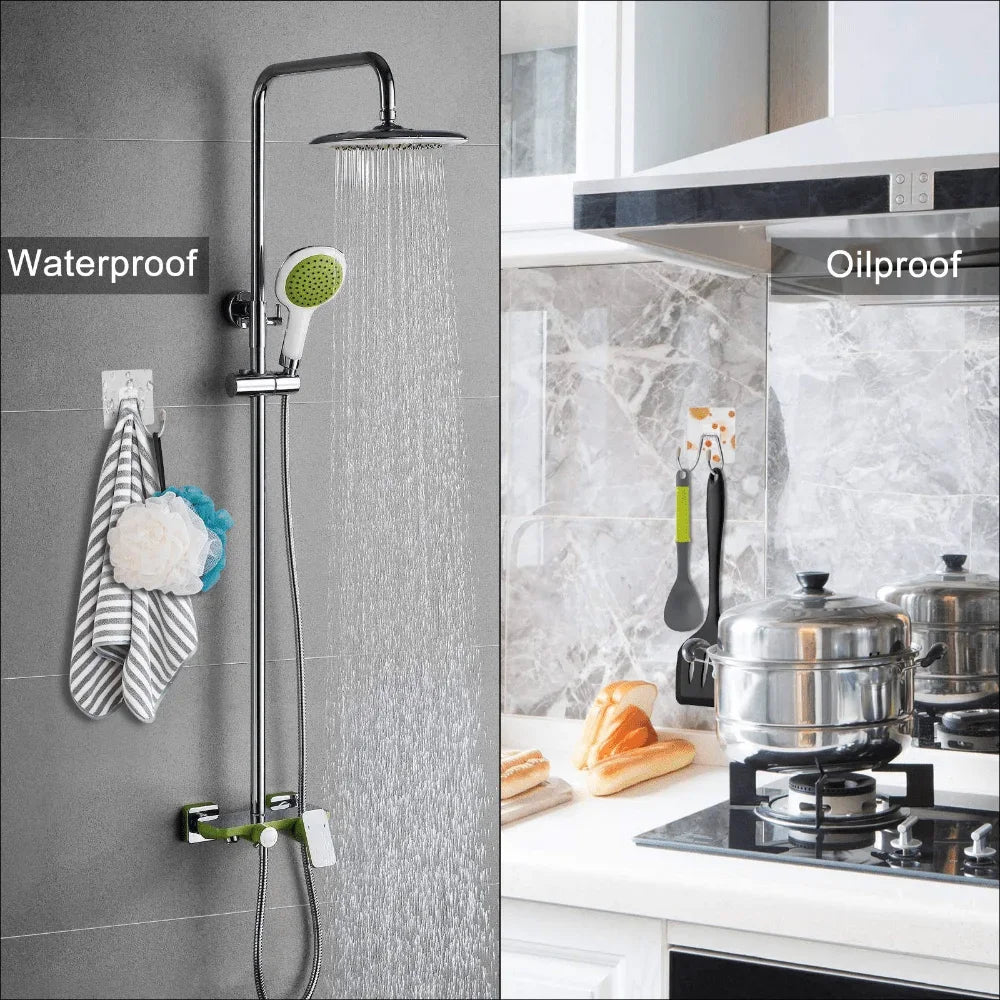 3pcs Large Adhesive Dual Hooks, Perfect for Hanging Items. These Heavy-Duty Hooks Can Support Up to 33 Lbs And Are, Qme