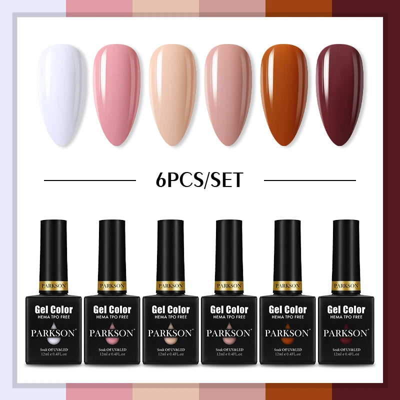 PARKSON Lot Gel Polish Semi-permanent Nail Hybrid Varnishes Base Coat Qme ZH07