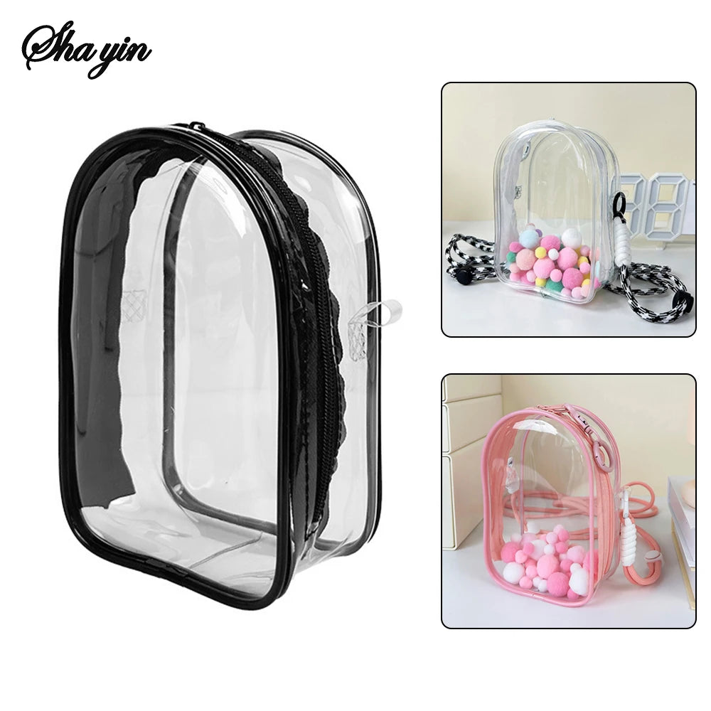 High Transparency Crossbody Bag Storage Bag Blind Box Doll Dustproof Carrying Bag For Going Out Qme