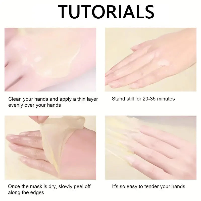 Vitamin C Turmeric Hand Wax Mask For Hands And Feet Smoothing Skin Gently Cleansing Hand Mask Illuminating Hand Skin Product Qme