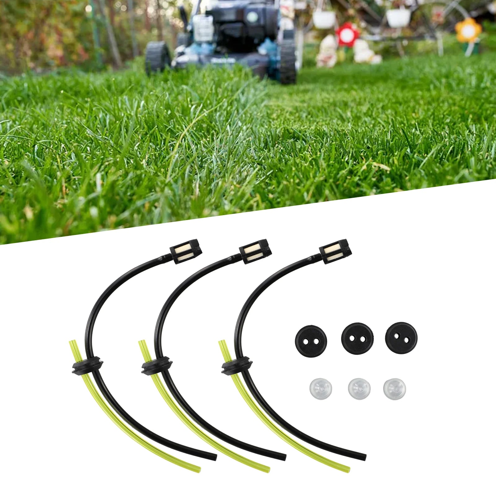 3 Pcs Fuel Hoses With Fuel Filter And Gasket Fuel Pipe Grass Trimmer Fuel Line Fuel Filter Kit Mower Fuel Line Set Qme