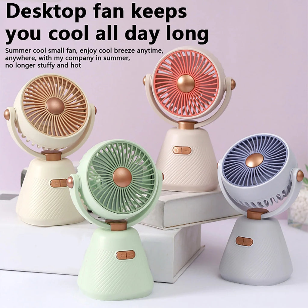 USB Rechargeable Portable Quiet Table Fan for Classroom Office Use Rechargeable Portable Mini Summer Outdoor Essential Qme