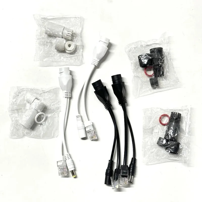 2PCS POE Splitter Power Supply Module Network Power Supply Waterproof POE for Cameras 12V Ethernet Extender Qme