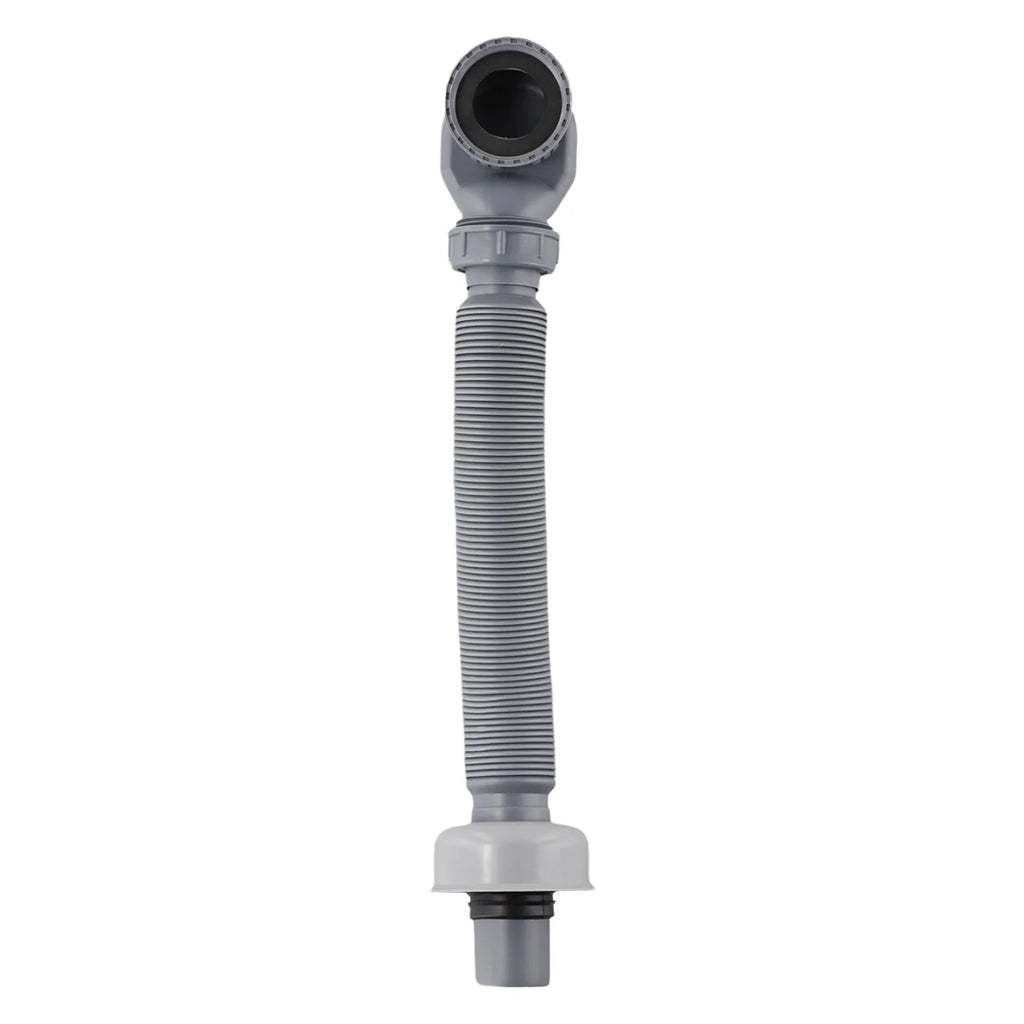 1PC Low Profile Trap Flexible Bathtub Shower Drain Pipe Gray ABS Flat Tube Telescopic Drainage Pipe Basin Drain Pipe Sink Hose Qme