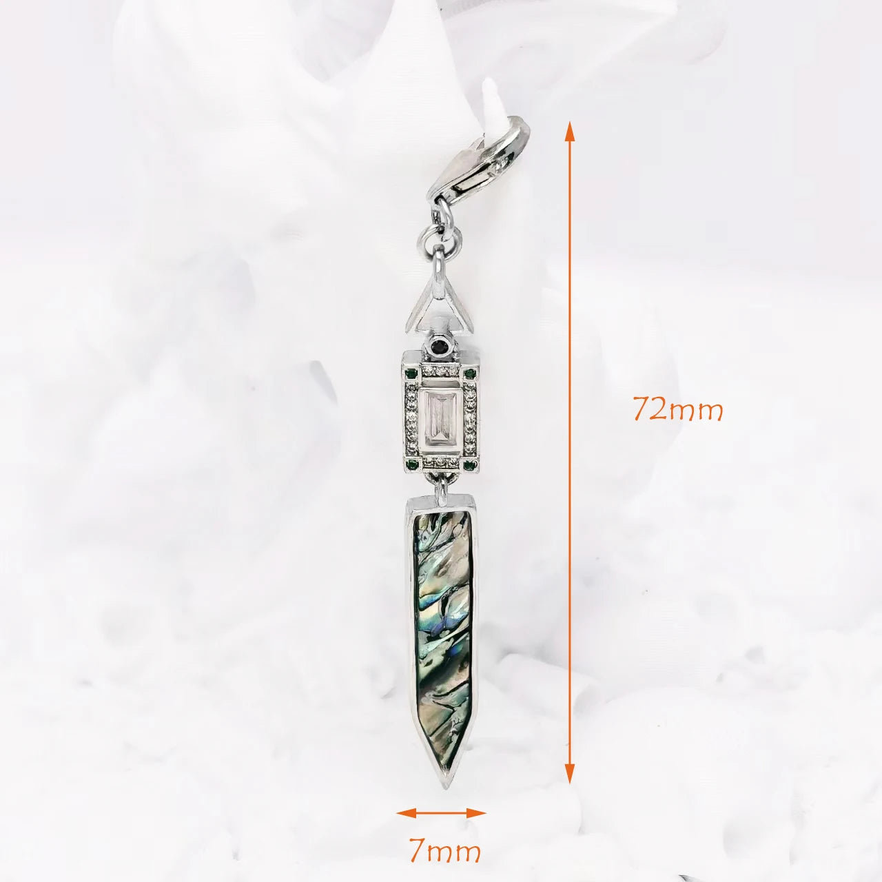 Abalone Shell Dangle Charm Pendants For Women Men Vintage 925 Sterling Silver Lucky Jewelry Qme