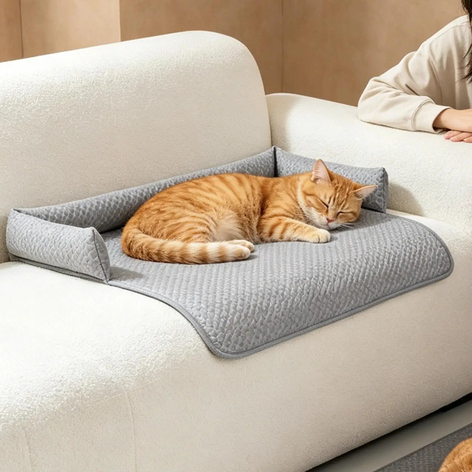 Pet Sofa Cover 75x75cm Non-Slip Washable Cooling Scratch Proof Dog Couch Covers Sofa Protector for Small Medium Large Breed Qme