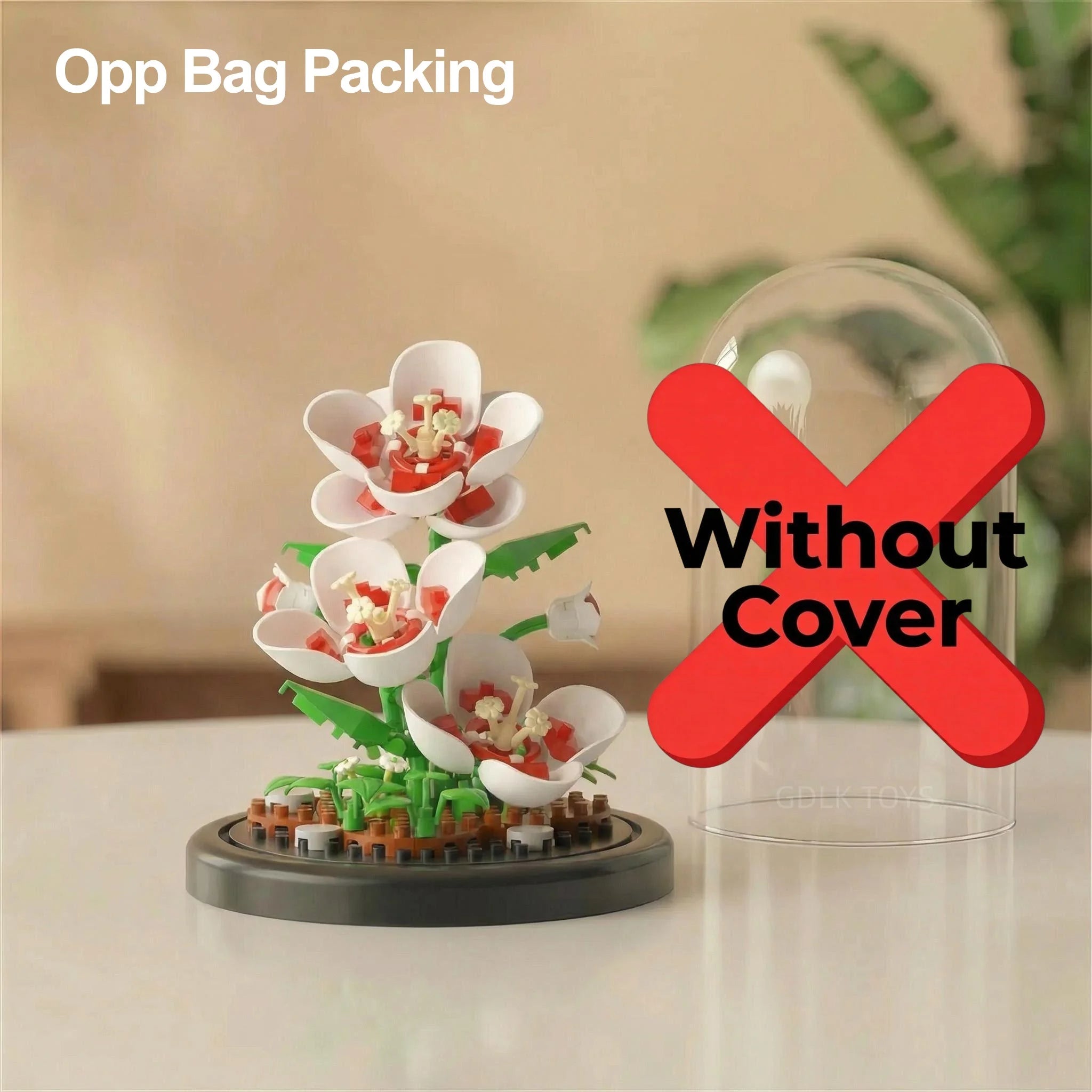 Eternal Flower Bouquet Bonsai Potted Plant Micro Building Blocks Model Home Decoration Puzzle Toys Kids Birthday Christmas Gifts Qme 3109-No Cover