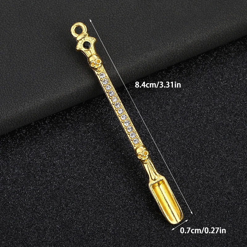 Metal Small Spoon Mini Shovel Powder Medecine Measurement Cigarette Qme