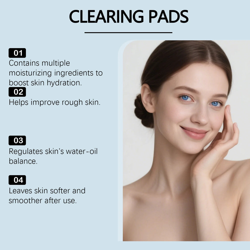 Salicylic Acid Cotton Pads Exfoliating Pore Cleansing Soothing Oil Control Acne Treatment Facial Daily Toner Pads with Tweezers Qme