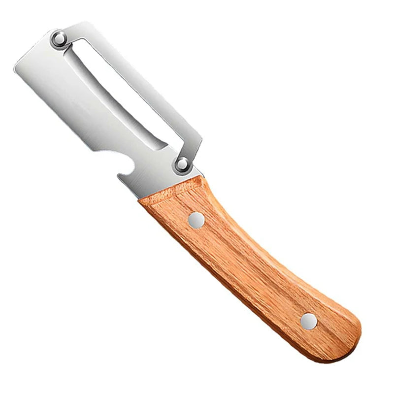 Wooden Multi Functional Vegetable Peeler Kitchen Veggie Fruit Carrot Qme A
