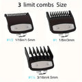 Three-piece Hairdressing Limiting Comb Oil Head Electric Clipper Accessories Electric Clipper Caliper Set Positioning Comb Qme black 3pcs set