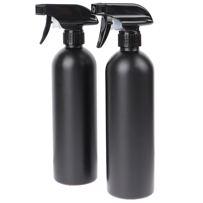 2x Plastic Trigger Spray Bottle Black Multi-functional Car Cleaning Qme