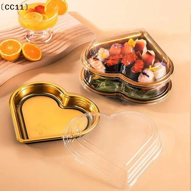 Heart Shaped Candy Box Lid Fruit Snack Storage Containers Sugar Qme