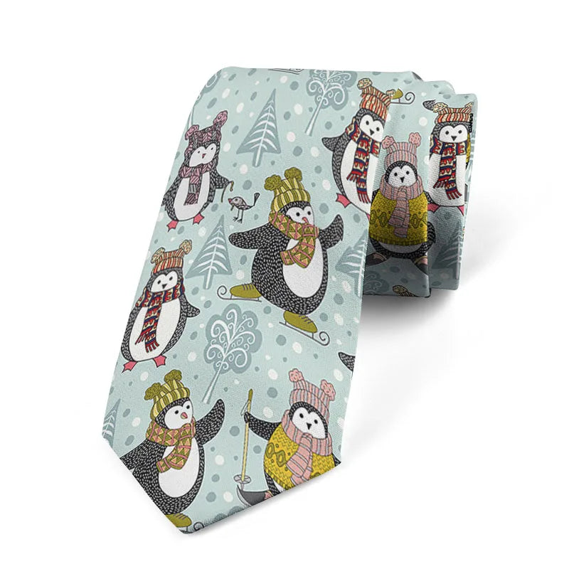 Suitable Men Cute Interesting Penguin Dark Tie Hip-hop Street Shirt Qme style4