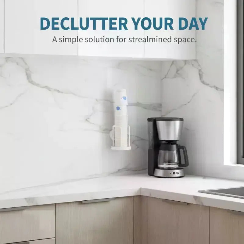 Household Disposable Paper Cup Holder Suction Wall Mount Desktop Qme