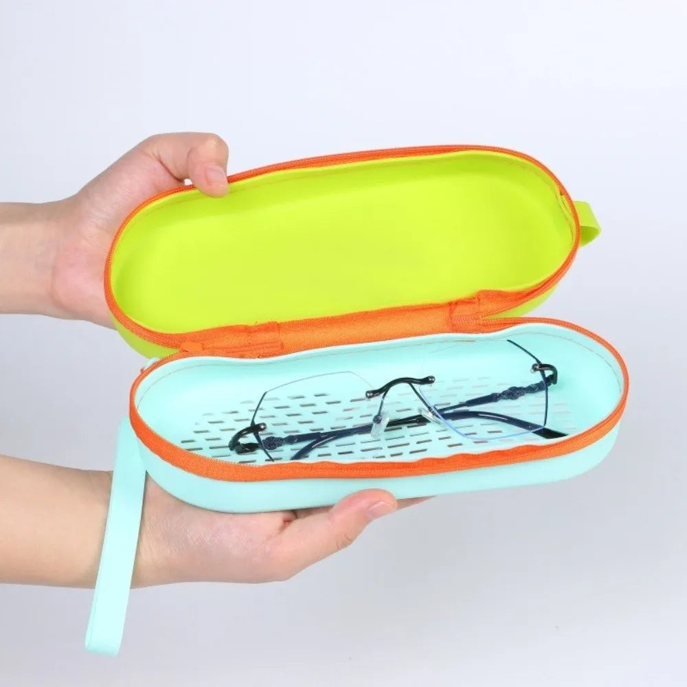 Breathable Swim Goggles Case Shockproof Dual-vented Silicone Glasses Qme