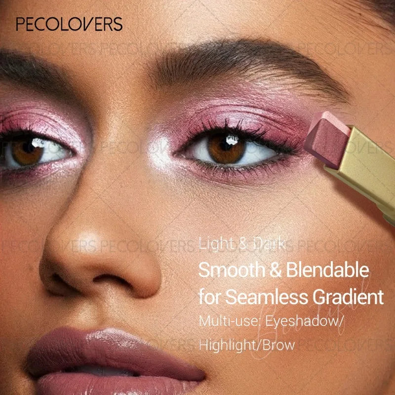 Two-tone Gradient Eyeshadow Stick Pearly Shimmer Waterproof Qme