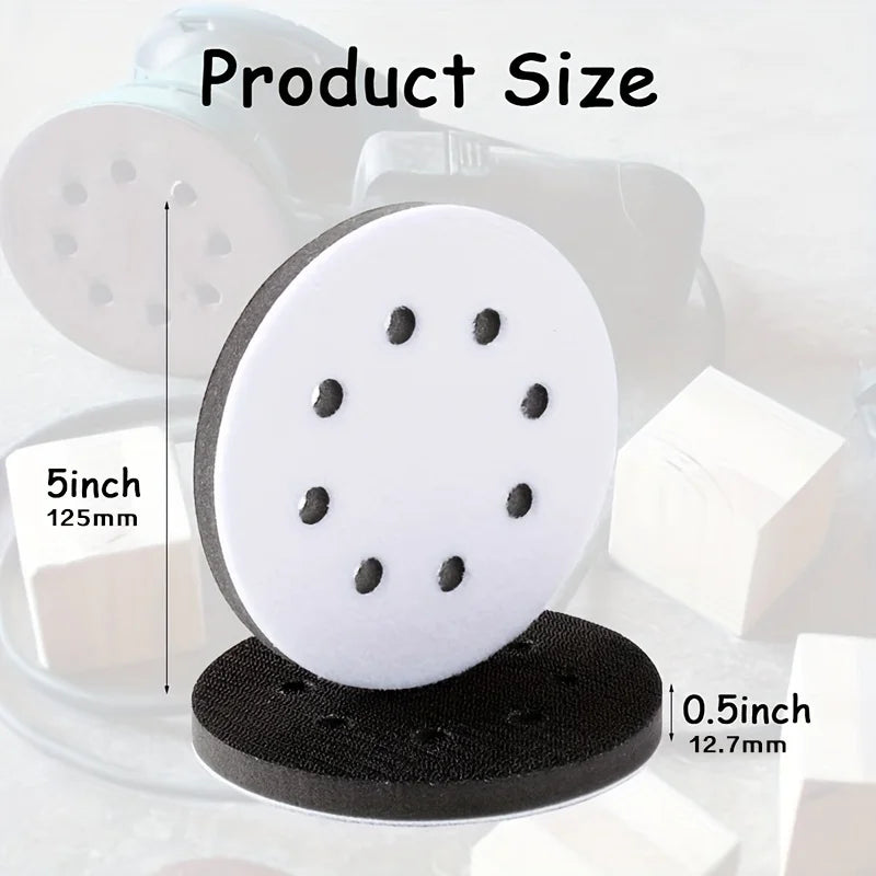 1/2/5 Soft Density Interface Pads 5 8 Hook & Loop Sponge Pads - Suitable for Track Sander, Automotive Woodworking Polishing Qme