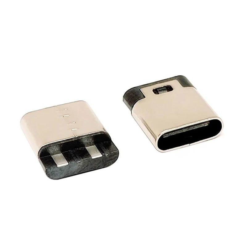 5Pcs Type-C 3.1 USB Jack Type-C 2Pin Welding Wire Female Connector Straight For Phone Charging Port Charging Socket Interface Qme
