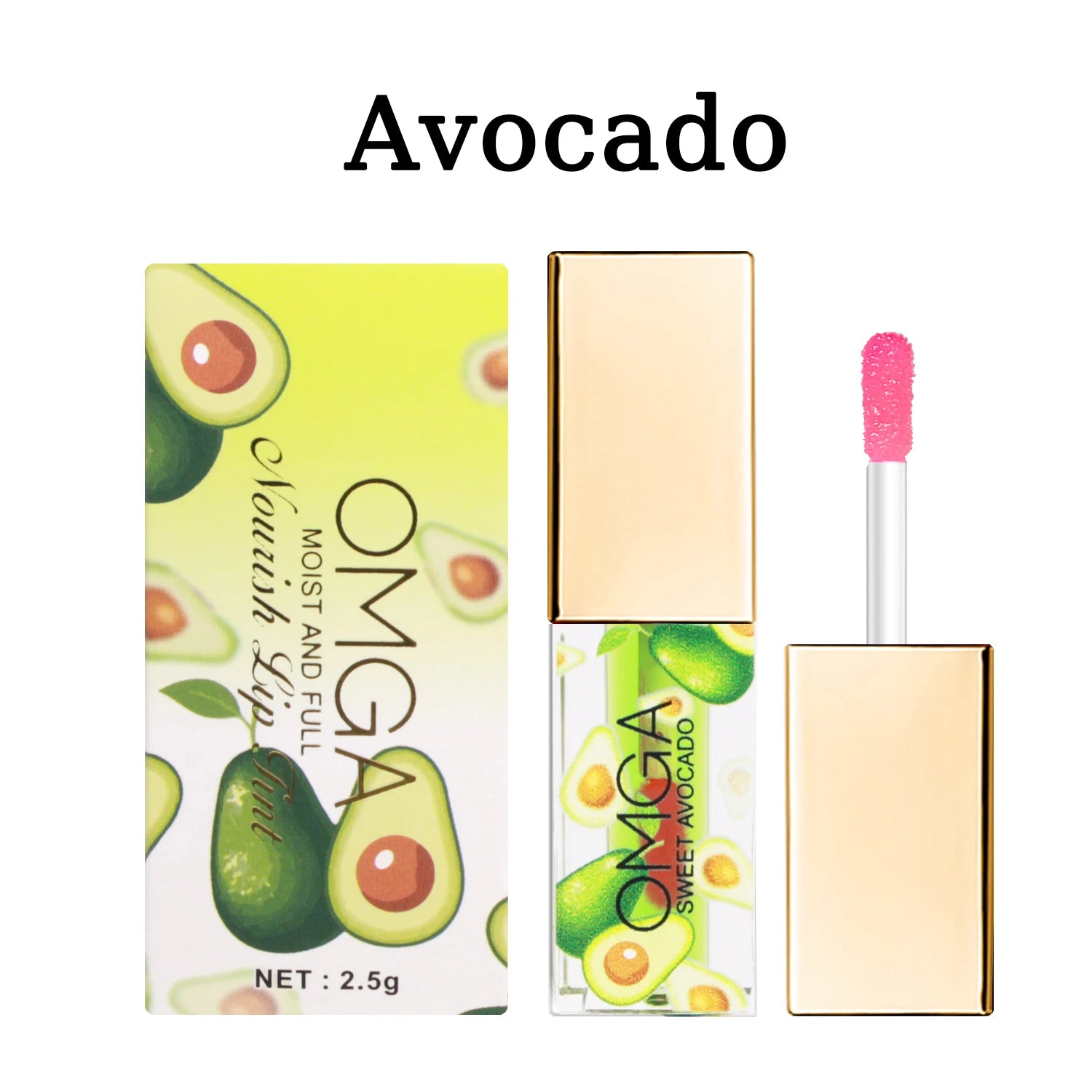 Waterproof Fruity Lip Gloss Deep Moisturizing Long-lasting Makeup Qme Avocado