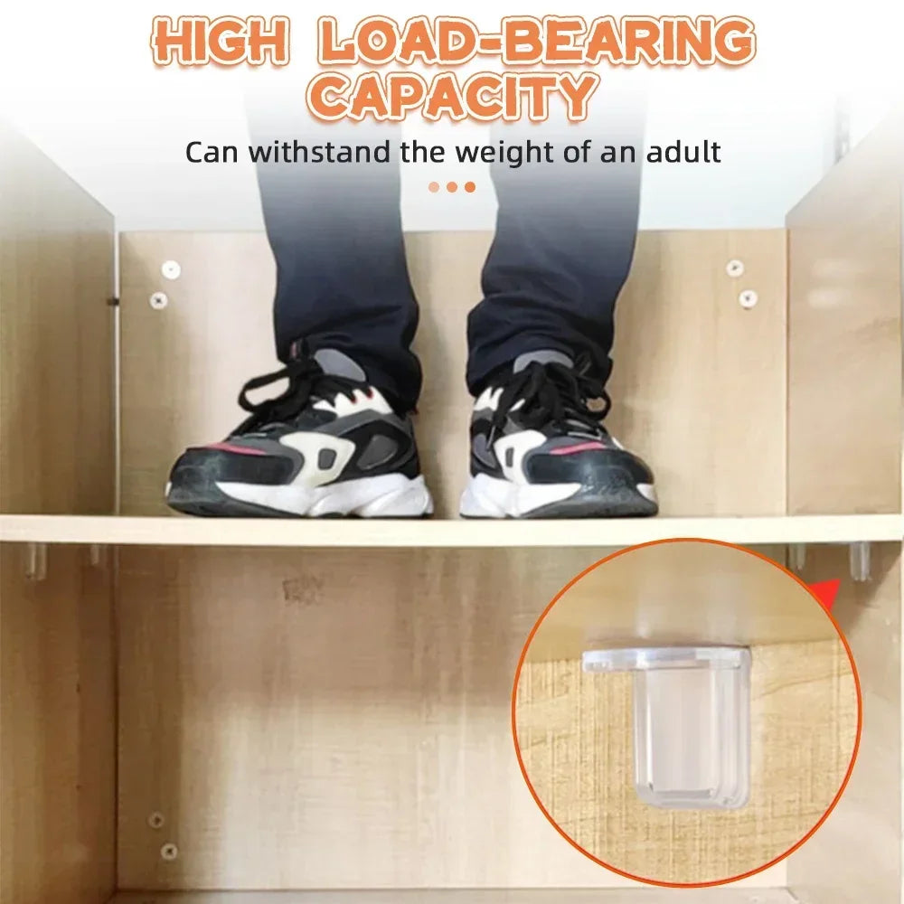2/5pcs Wall Mount Adhesive Support Brackets Self Stick Nails For Kitchen Shelving Cabinet Home And Garden Storage Supplies Qme