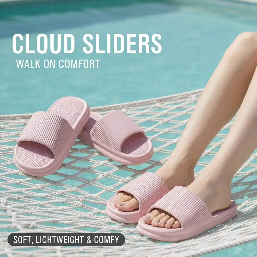 Thick Platform Bathroom Home Slippers Women Fashion Soft Sole EVA Indoor Slides Woman Sandals 2026 Summer Non-slip Flip Flops Qme